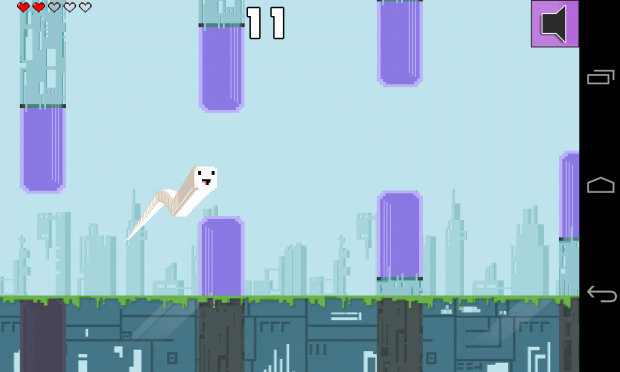 Clicky Pixel Flappy Bird-style game