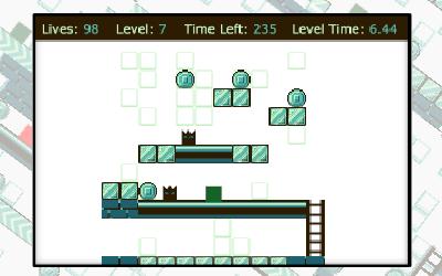 Quick Wins retro Game Boy-inspired platformer level
